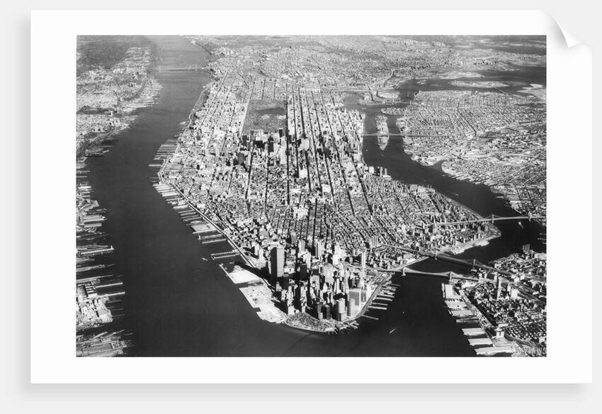 Manhattan from Above on a Clear Day by Anonymous
