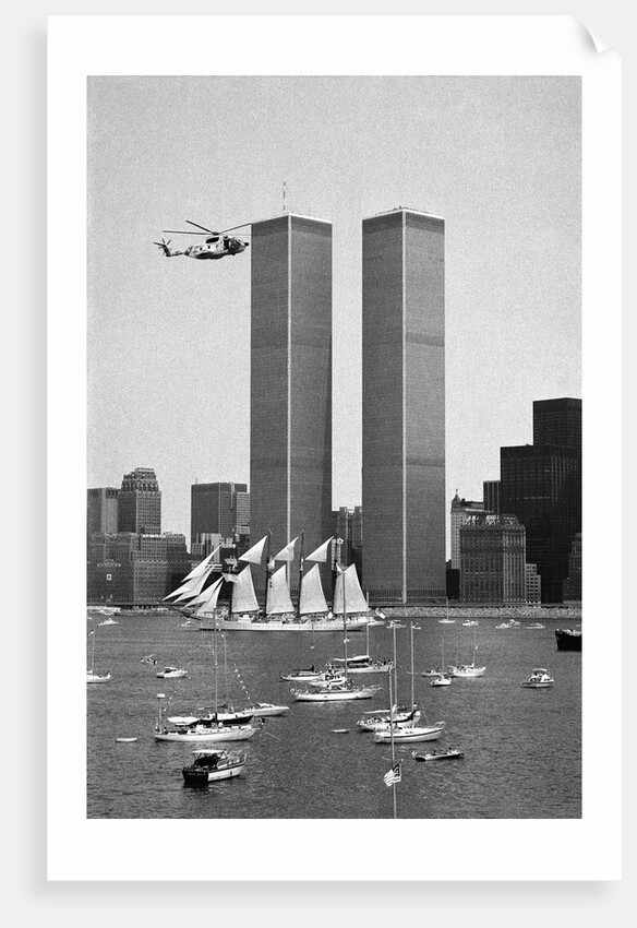 Twin Towers and Spanish Schooner by Anonymous