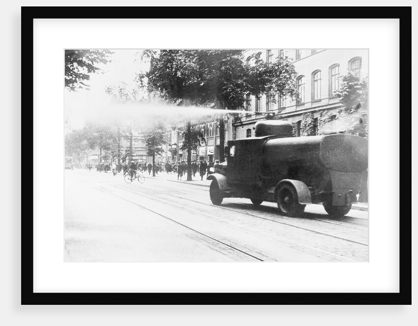 View of German Vehicle for Disbursing Water During Unrests by Anonymous