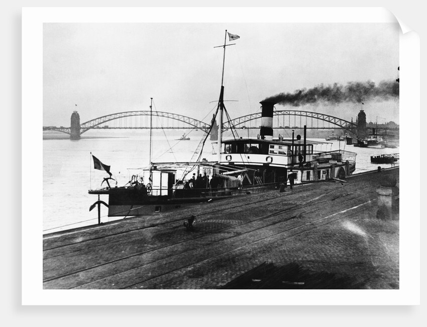French Gunboat Patrolling Rhine by Anonymous