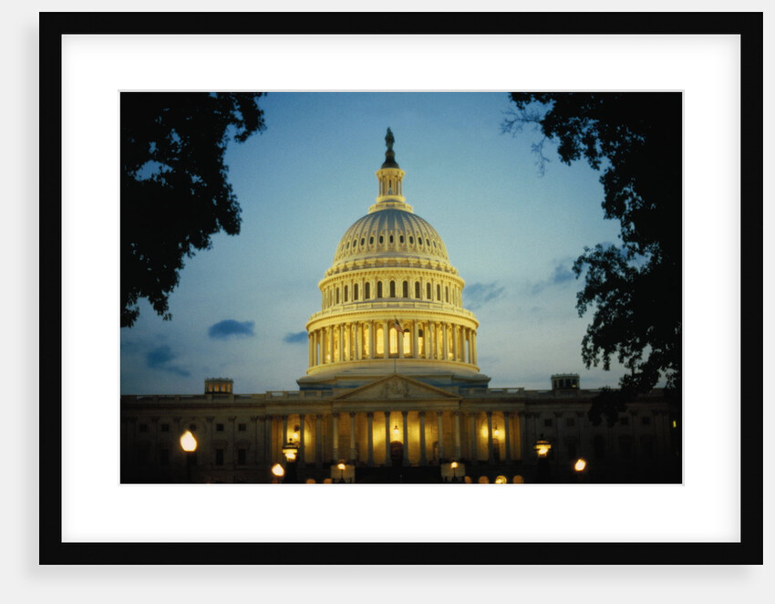 United States Capitol Building at Dusk by Anonymous