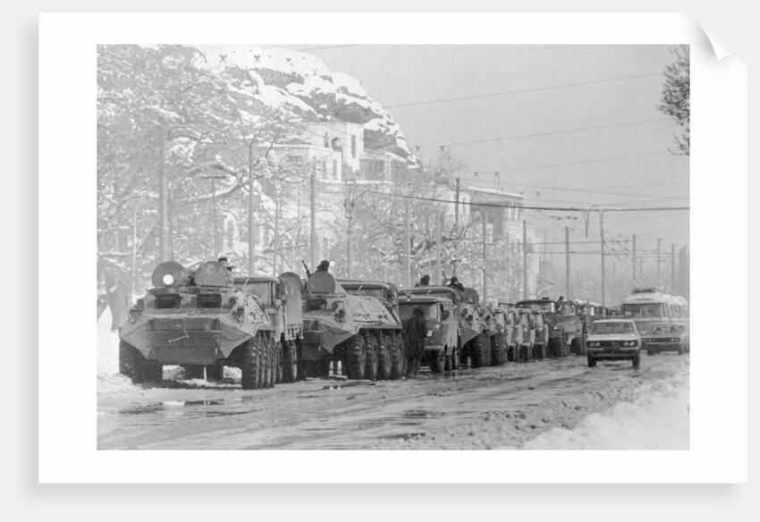 Armored Soviet Vehicles Arriving in Kabul by Anonymous