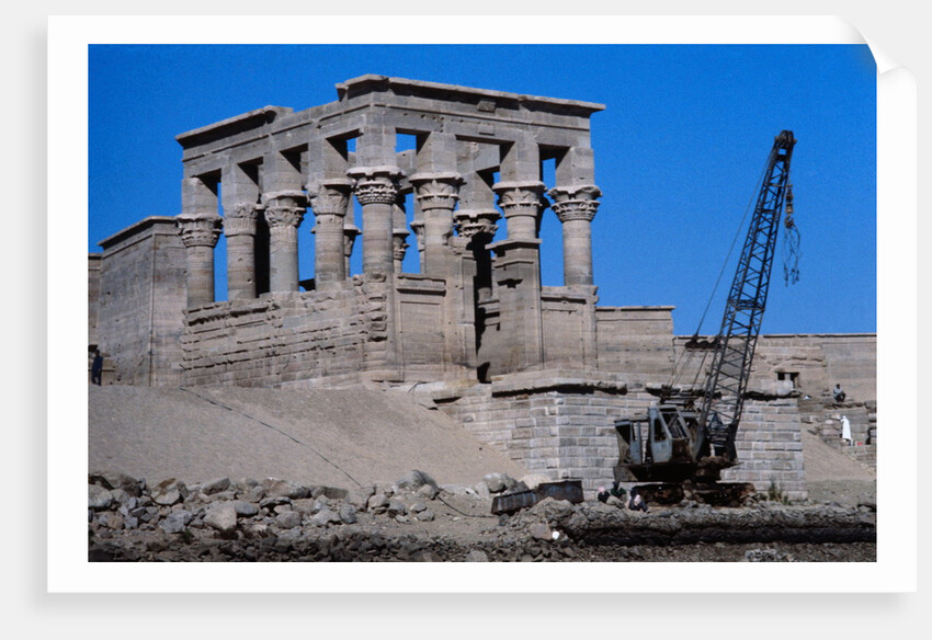 Crane Moving Trajan's Kiosk by Anonymous