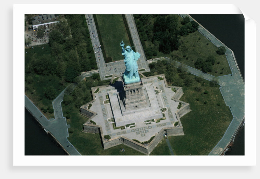 Aerial View of Statue of Liberty by Anonymous