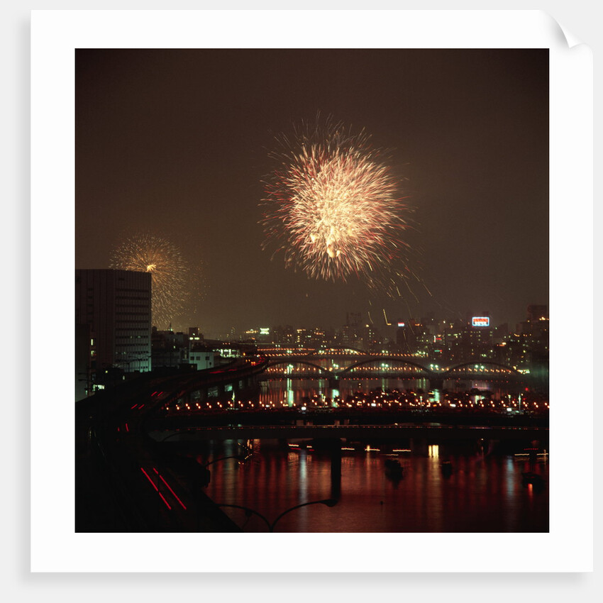 Fireworks over Sumida River by Anonymous