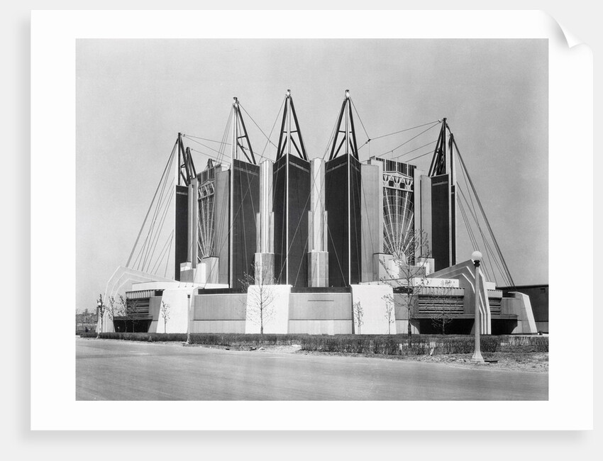 Suspension Bridge Building by Anonymous