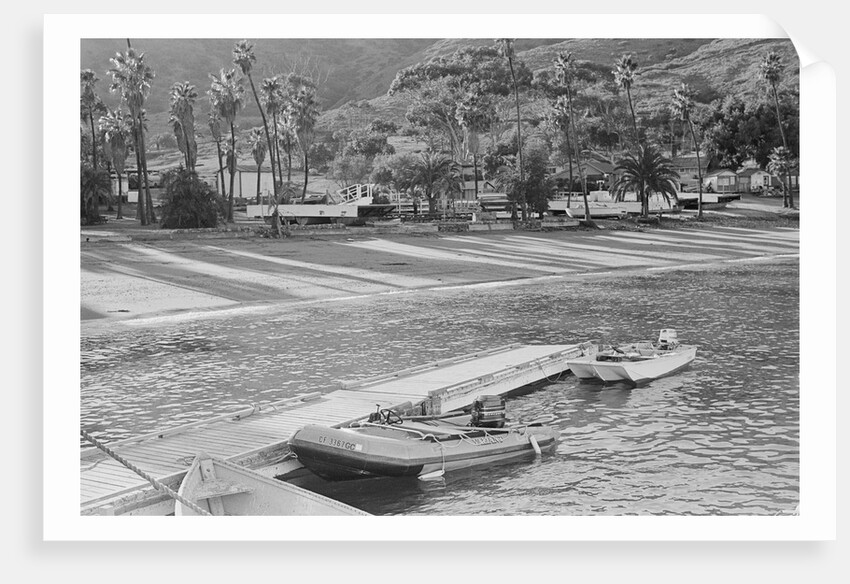 Dinghy Tied to Pier at Isthmus Cove by Anonymous