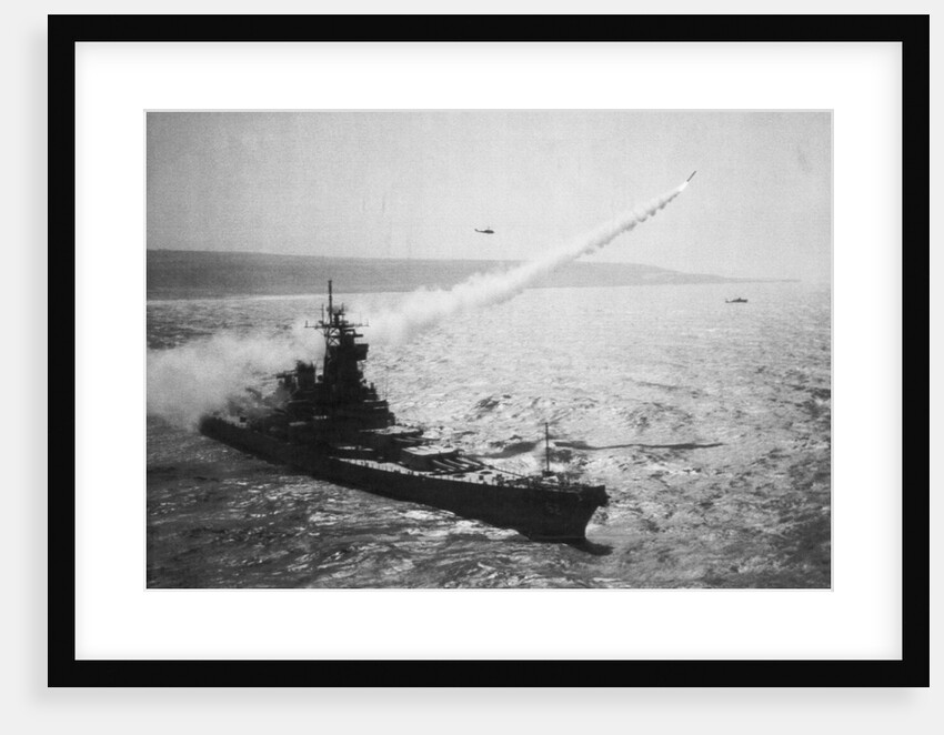 Aerial View of Missile Launching by Anonymous