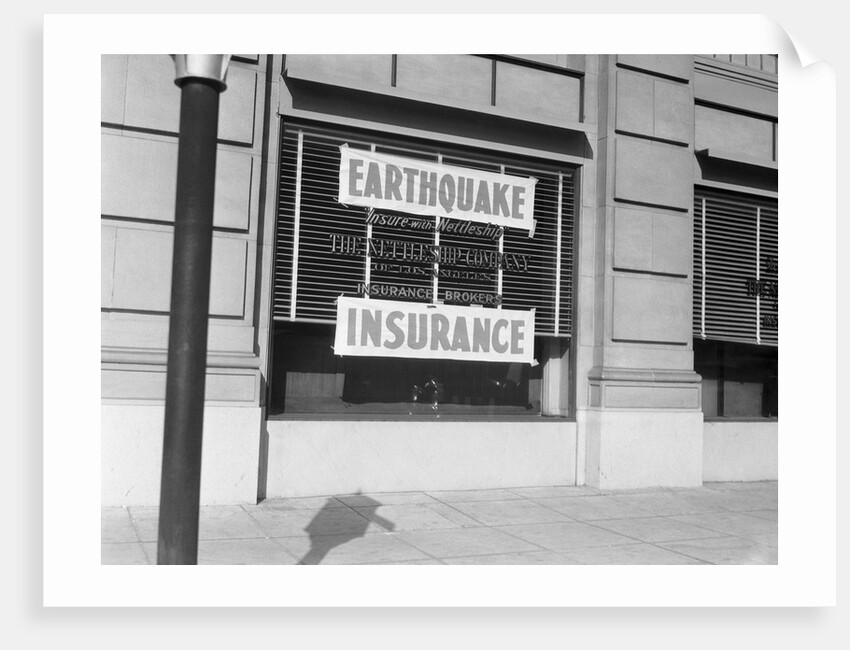 Insurance Company Advertising Earthquake Insurance by Anonymous