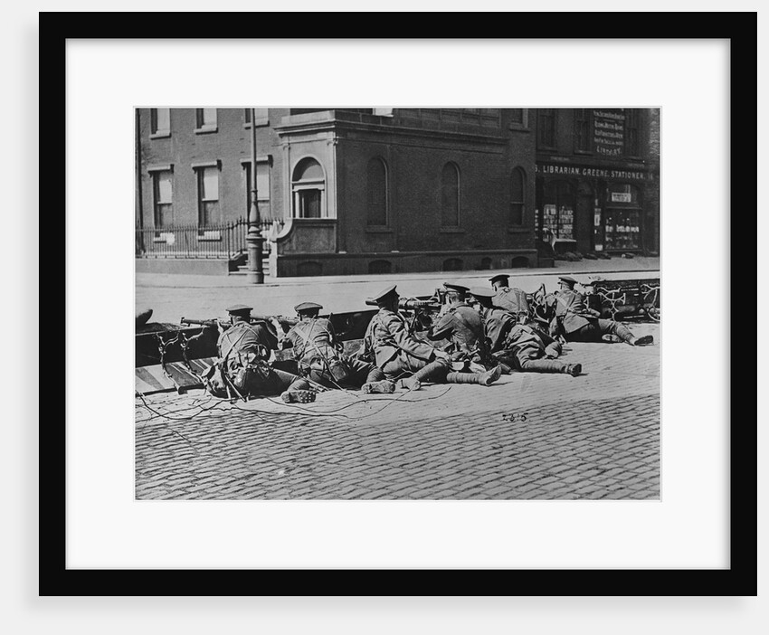 British Troops Seal-Off Dublin Streets during"Troubles" by Anonymous