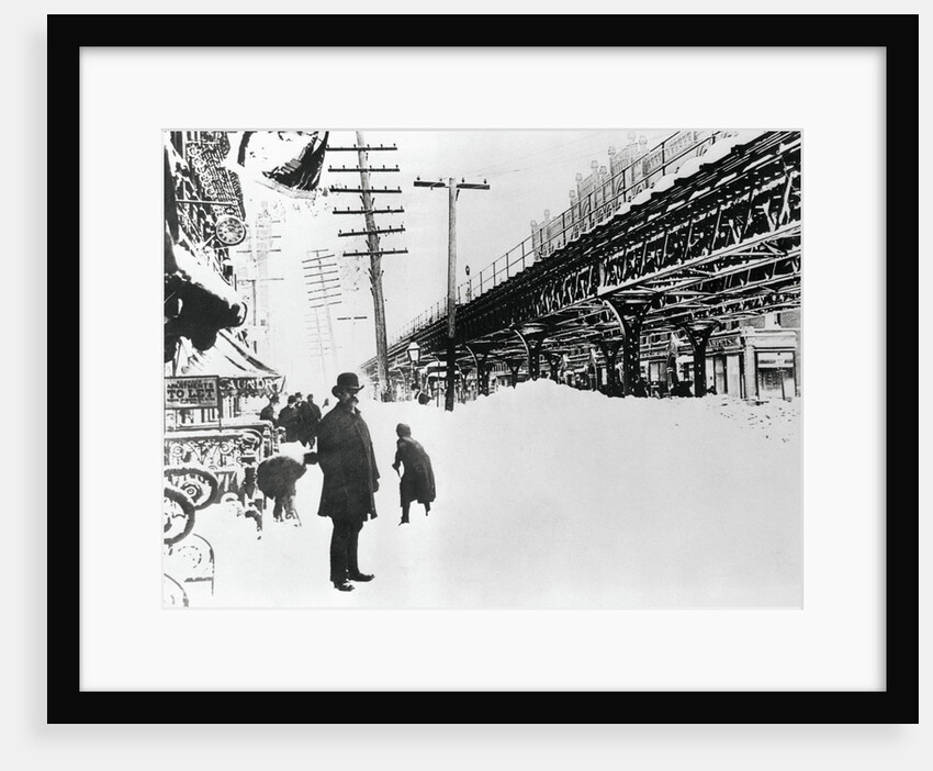 Pedestrians on Site of the Great Blizzard by Anonymous