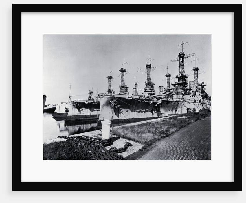 Ships Docked at Navy Yard by Anonymous
