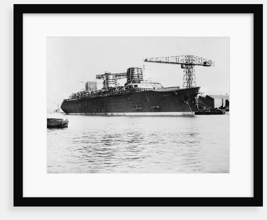 View of French Liner Normandie Being Constructed by Anonymous
