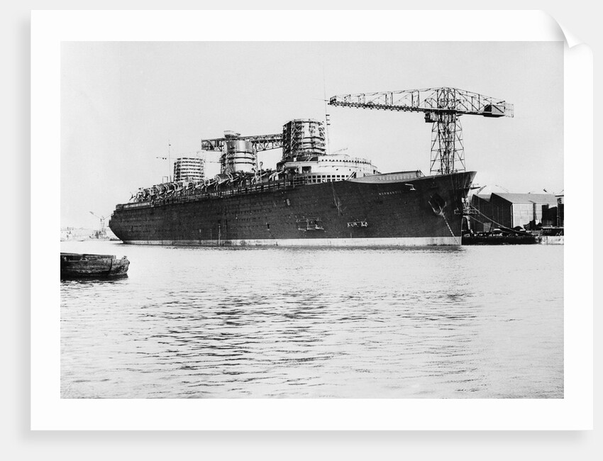 View of French Liner Normandie Being Constructed by Anonymous