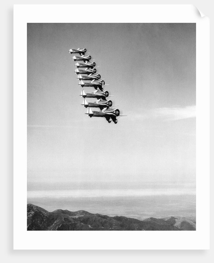Airplanes Flying in Order by Anonymous