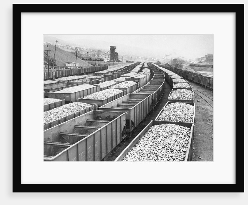 Train Cars Holding Coal Supplies by Anonymous
