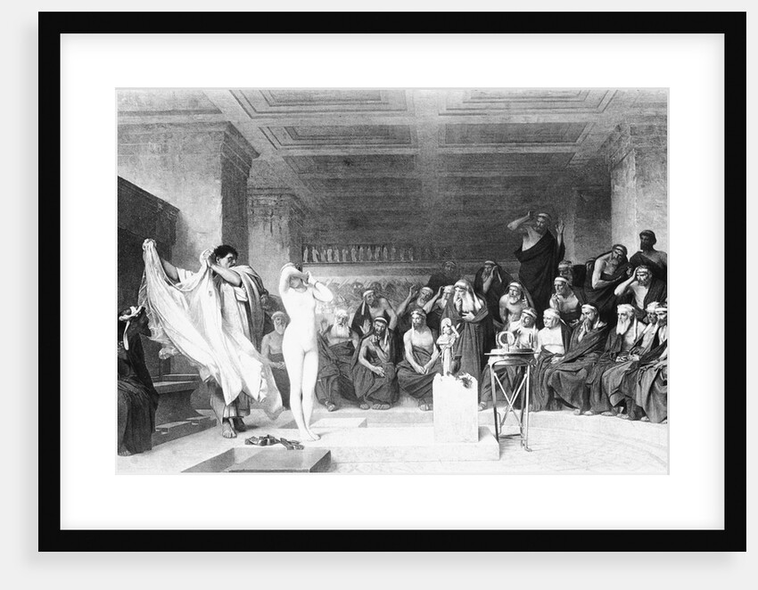 Illustration Depicting Phyrne in Greek Courtroom by Anonymous