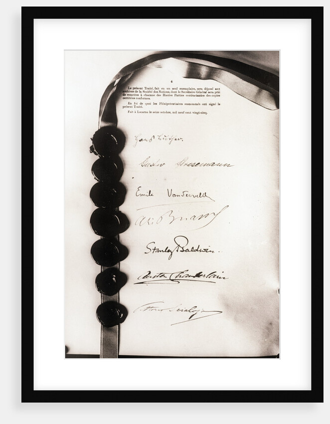 Signatures on Locarno Pact by Anonymous
