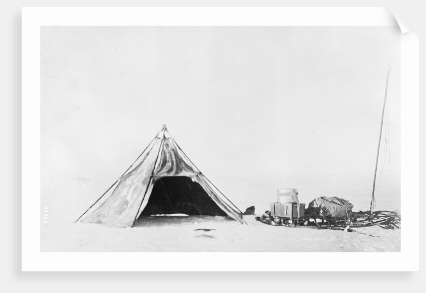 View of Secluded Tent in Antarctica in The Snow by Anonymous