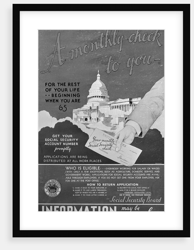Display of Early Social Security Information Poster by Anonymous