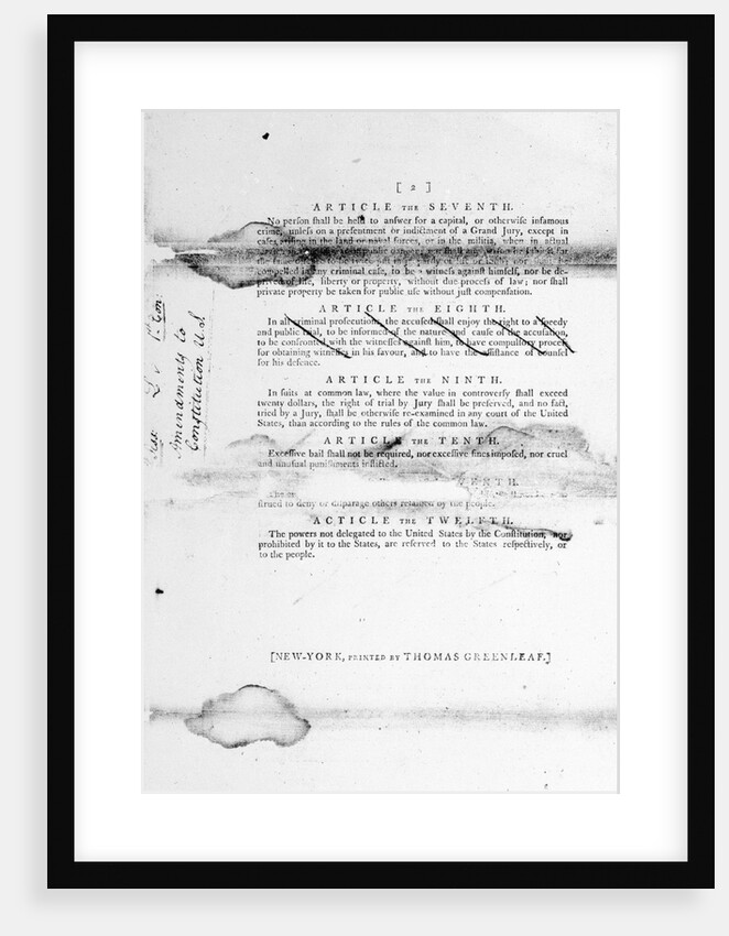 Bill of Rights Page Two by Anonymous