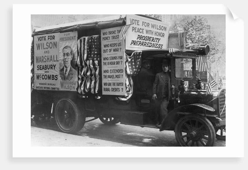 Woodrow Wilson Campaign Van by Anonymous