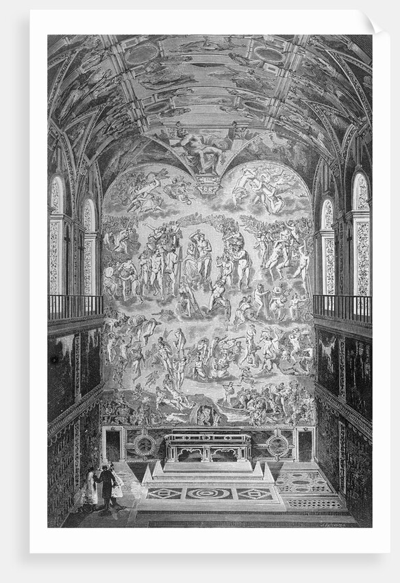 Interior View of Elaborate Painting and Ceiling by Anonymous