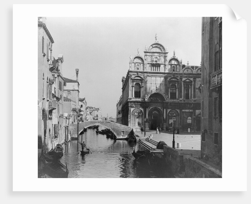 View of Canal and School in Venice. by Anonymous