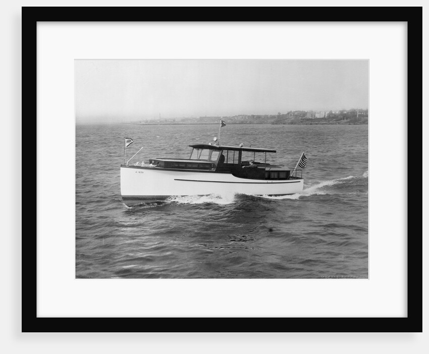 View of Charles Lindbergh Honeymoon Yacht Mouette by Anonymous
