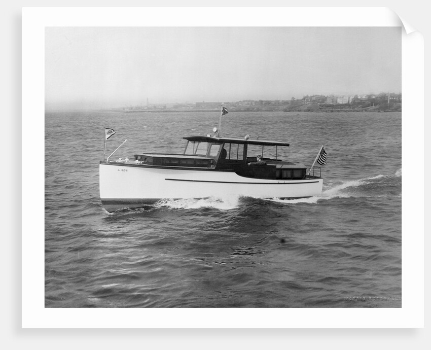 View of Charles Lindbergh Honeymoon Yacht Mouette by Anonymous