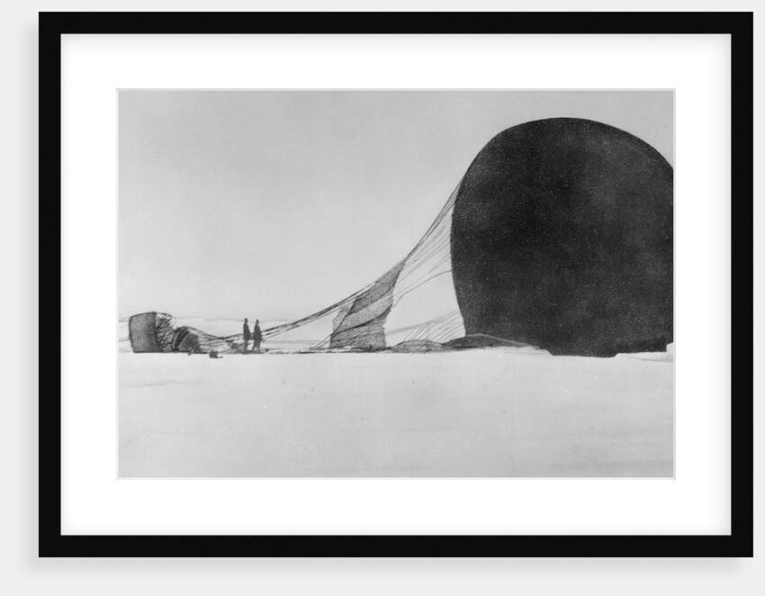 Members of Salomon Andree Expedition with Balloon Remains by Anonymous