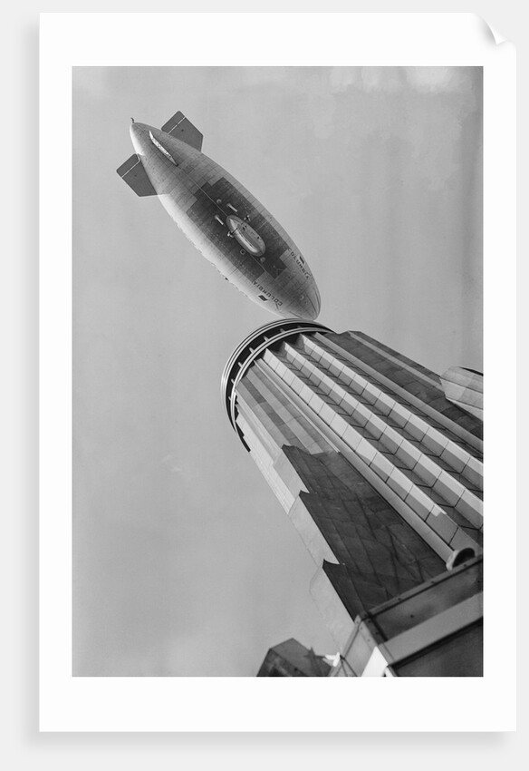 View of Blimp in Sky by Anonymous