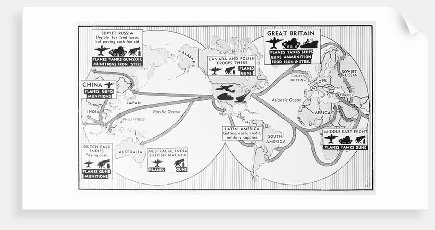 Map of U.S. Aid Routes by Anonymous