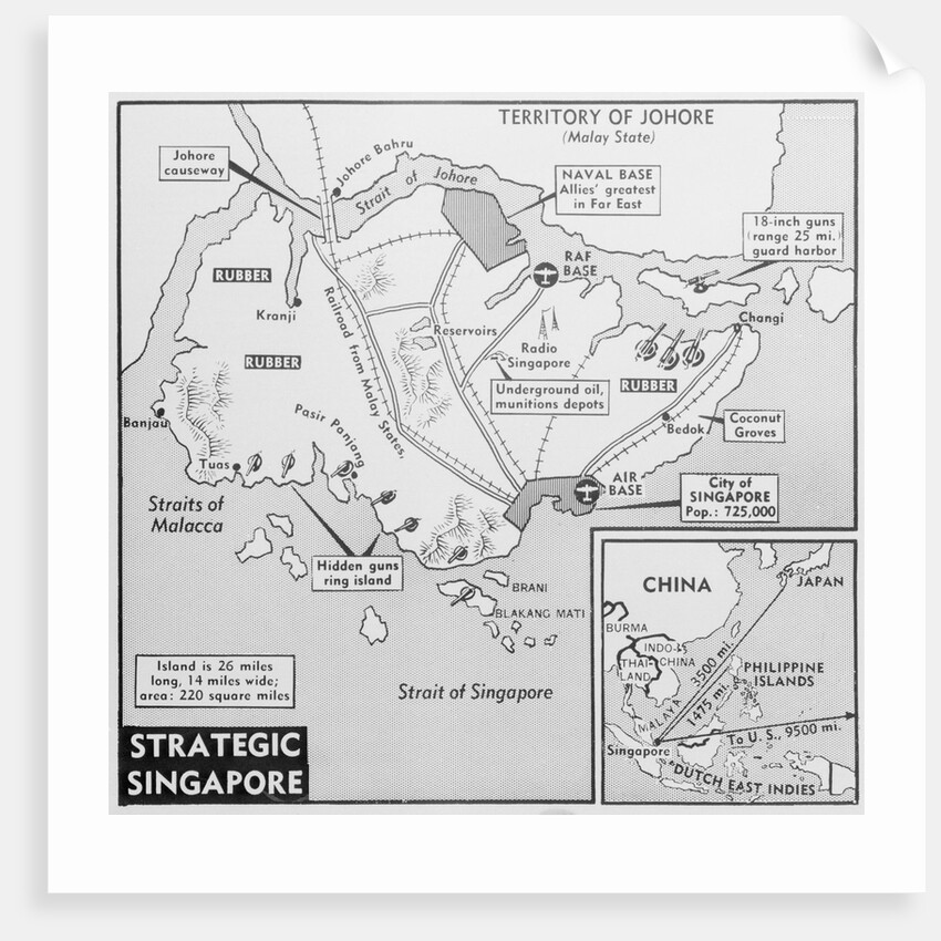 Map of Singapore by Anonymous