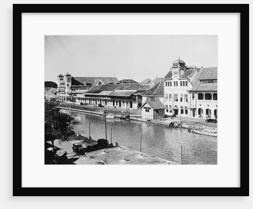 Distant View of Port in Batavia by Anonymous