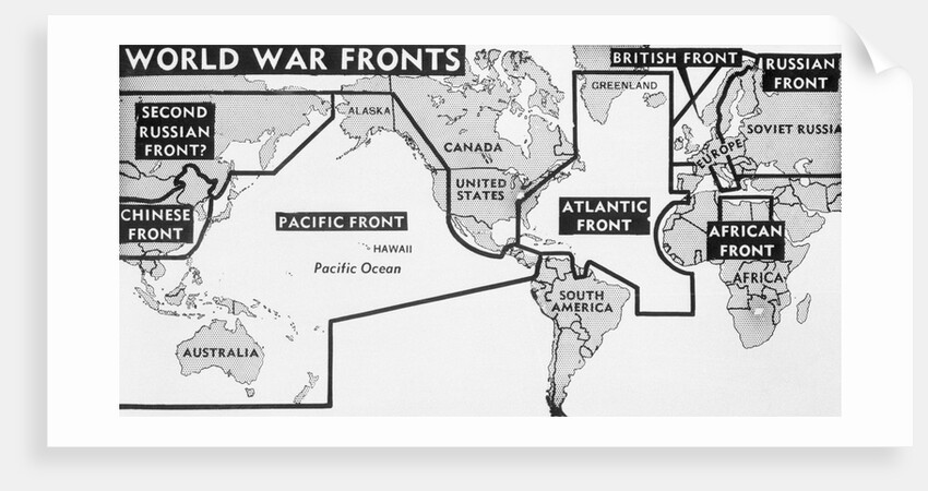 Map of British-U.S. Fronts by Anonymous