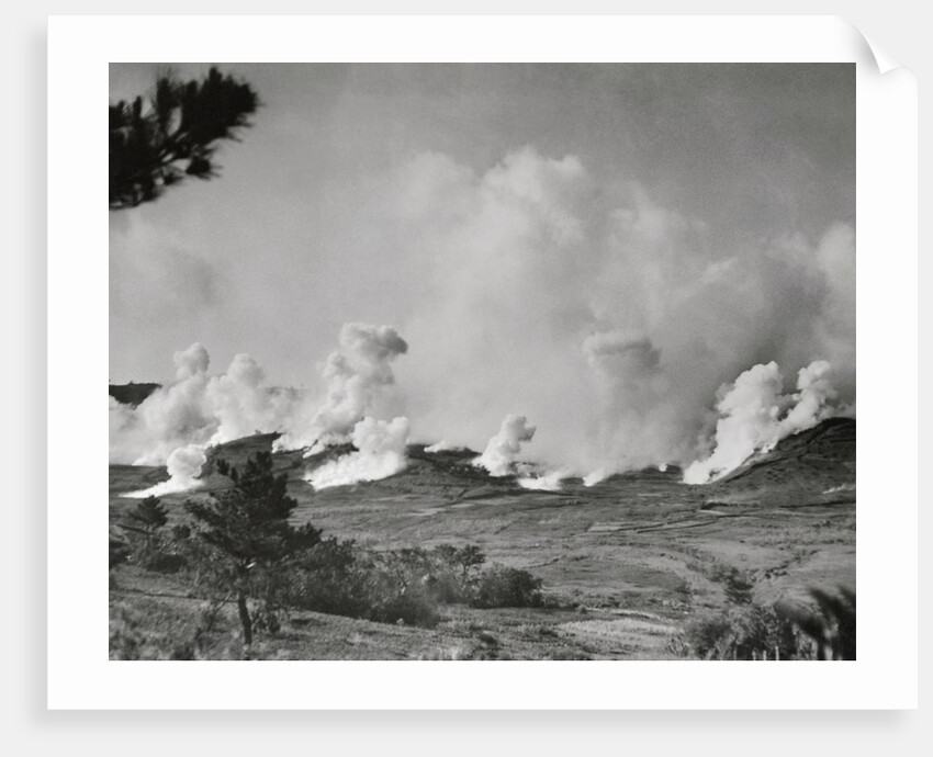 Smoke Coming from Hillside in Okinawa by Anonymous