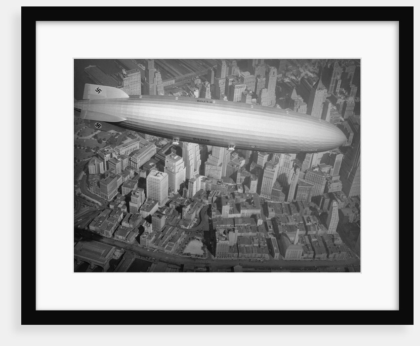 Hindenburg Flying over Manhattan by Anonymous