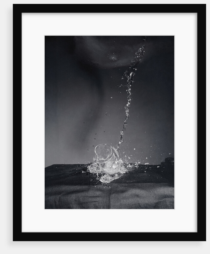 Fallen Glass with Water Breaking by Anonymous