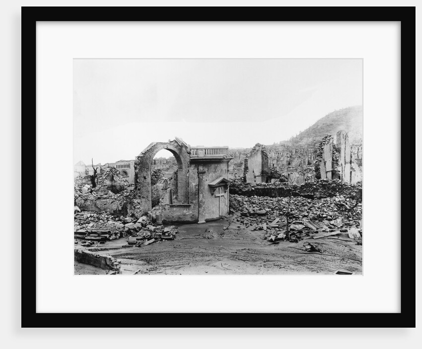 Scene of Devestation from Mount Pelee Eruption by Anonymous