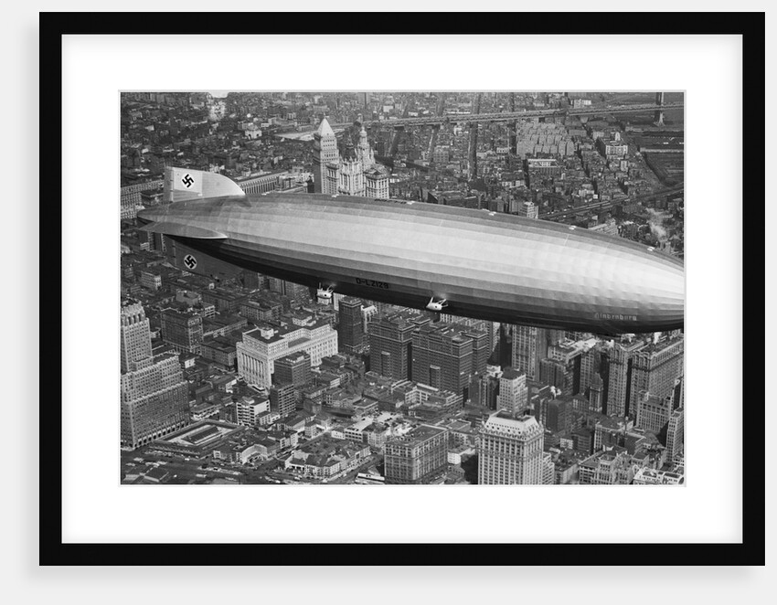 Hindenburg Hovering Over New York by Anonymous