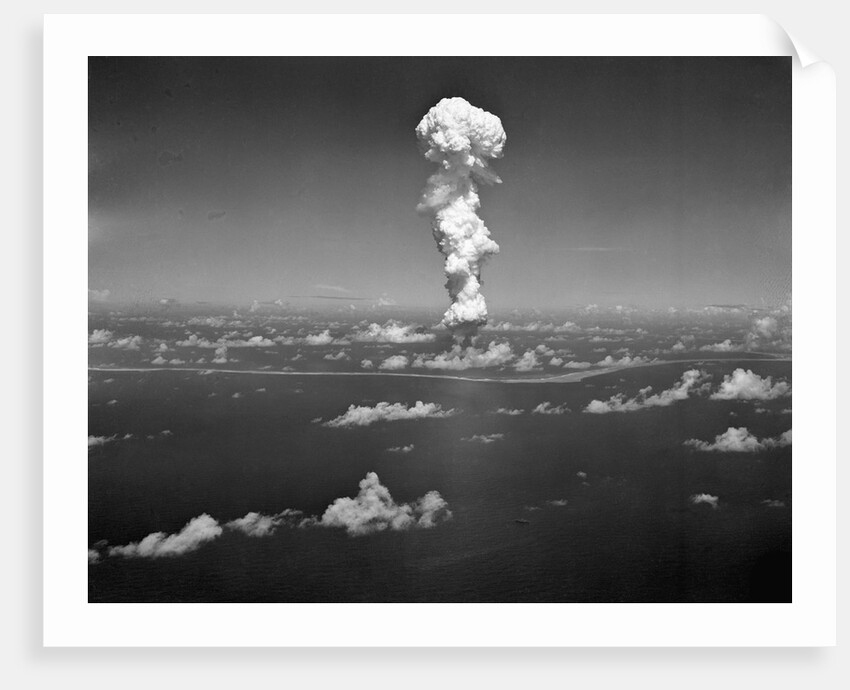 Atomic Bomb Mushroom Over Bikini Isle by Anonymous