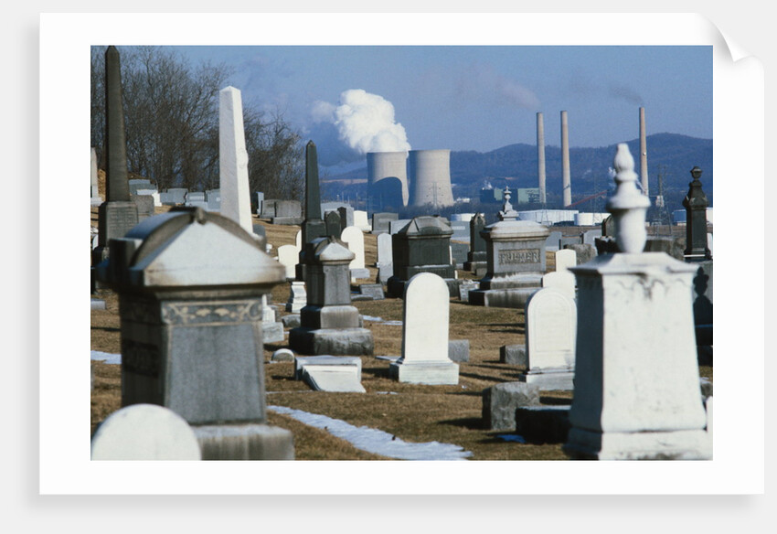 Nuclear Plant and Cemetery by Corbis