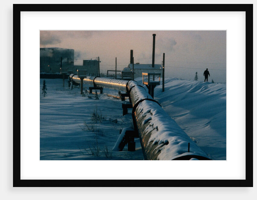 Snowed Under Streets with Oil Pipeline by Anonymous