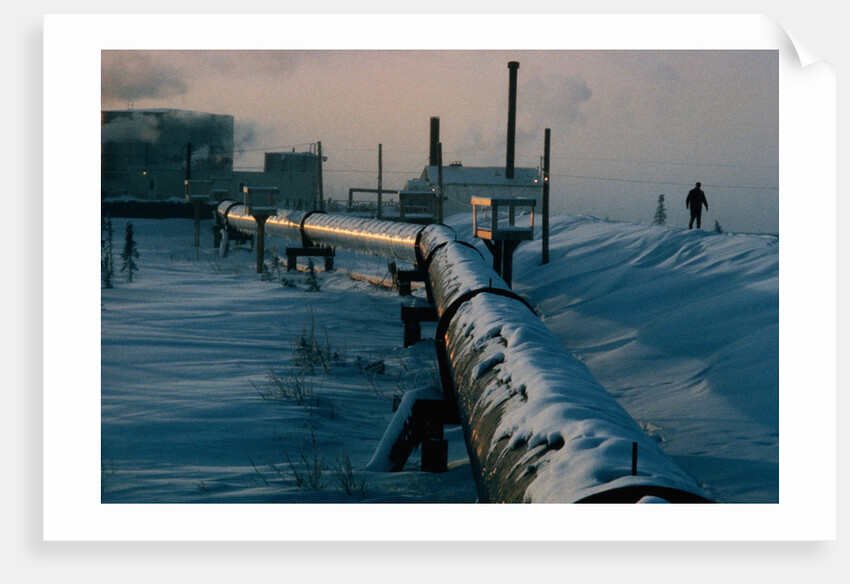 Snowed Under Streets with Oil Pipeline by Anonymous