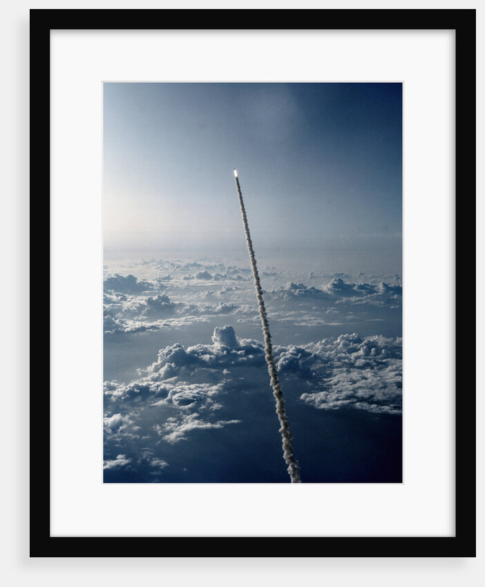 Space Shuttle Challenger Leaving Earth by Anonymous