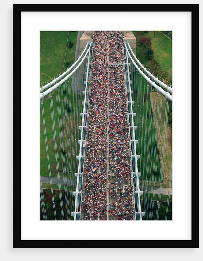 New York City Marathon Runners on Verrazano Bridge by Anonymous