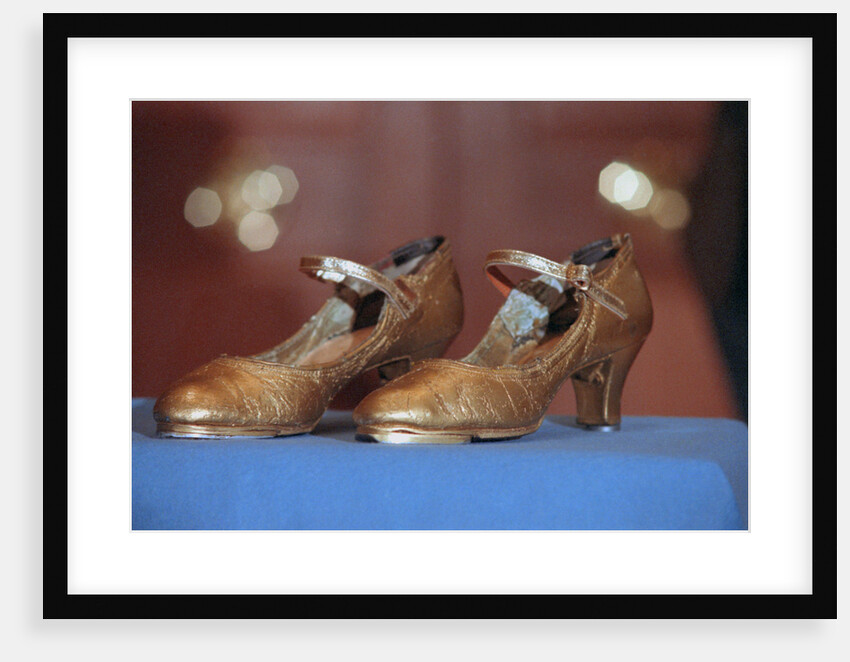 Display of Shoes Donated by Ann Miller by Anonymous