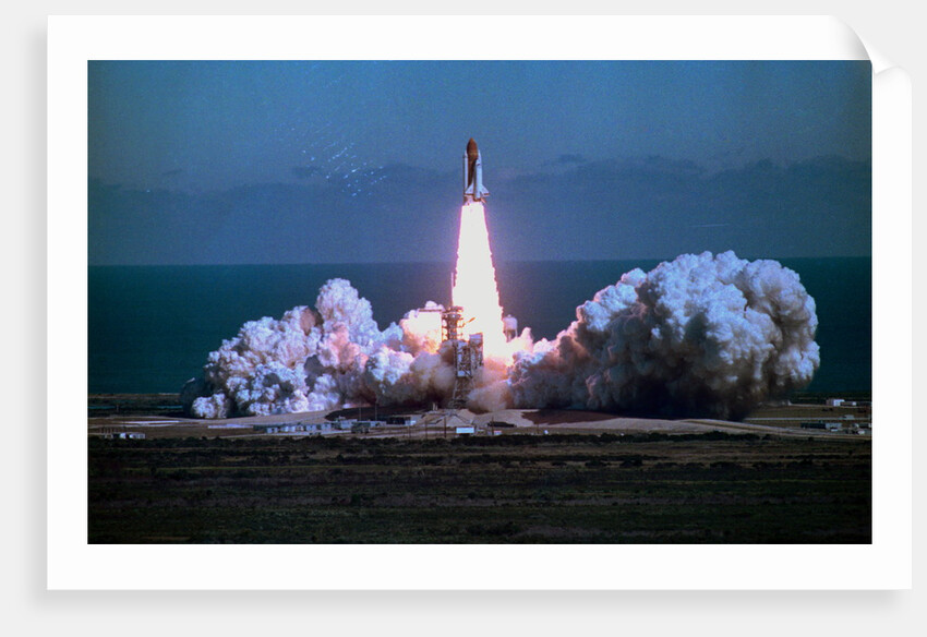 Space Shuttle Challenger Blasting off into Sky by Anonymous