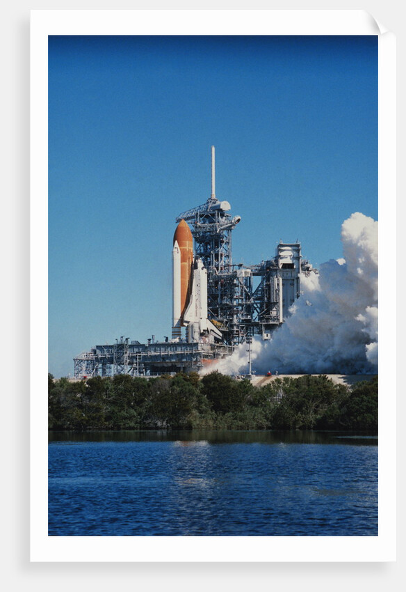 Challenger Space Shuttle Preparing for Liftoff by Anonymous